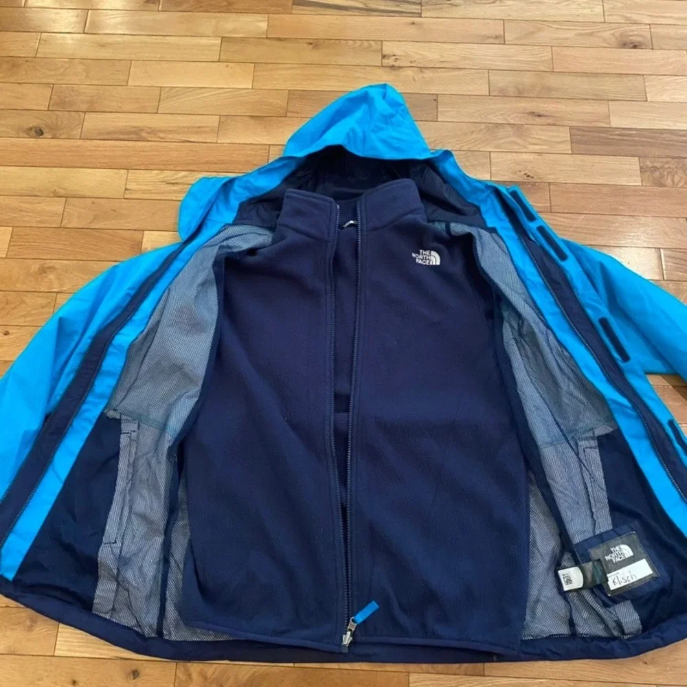 The North Face Boys XL 18/20 DryVent 3-in-1 Triclimate Jacket Blue‎ Colorblock